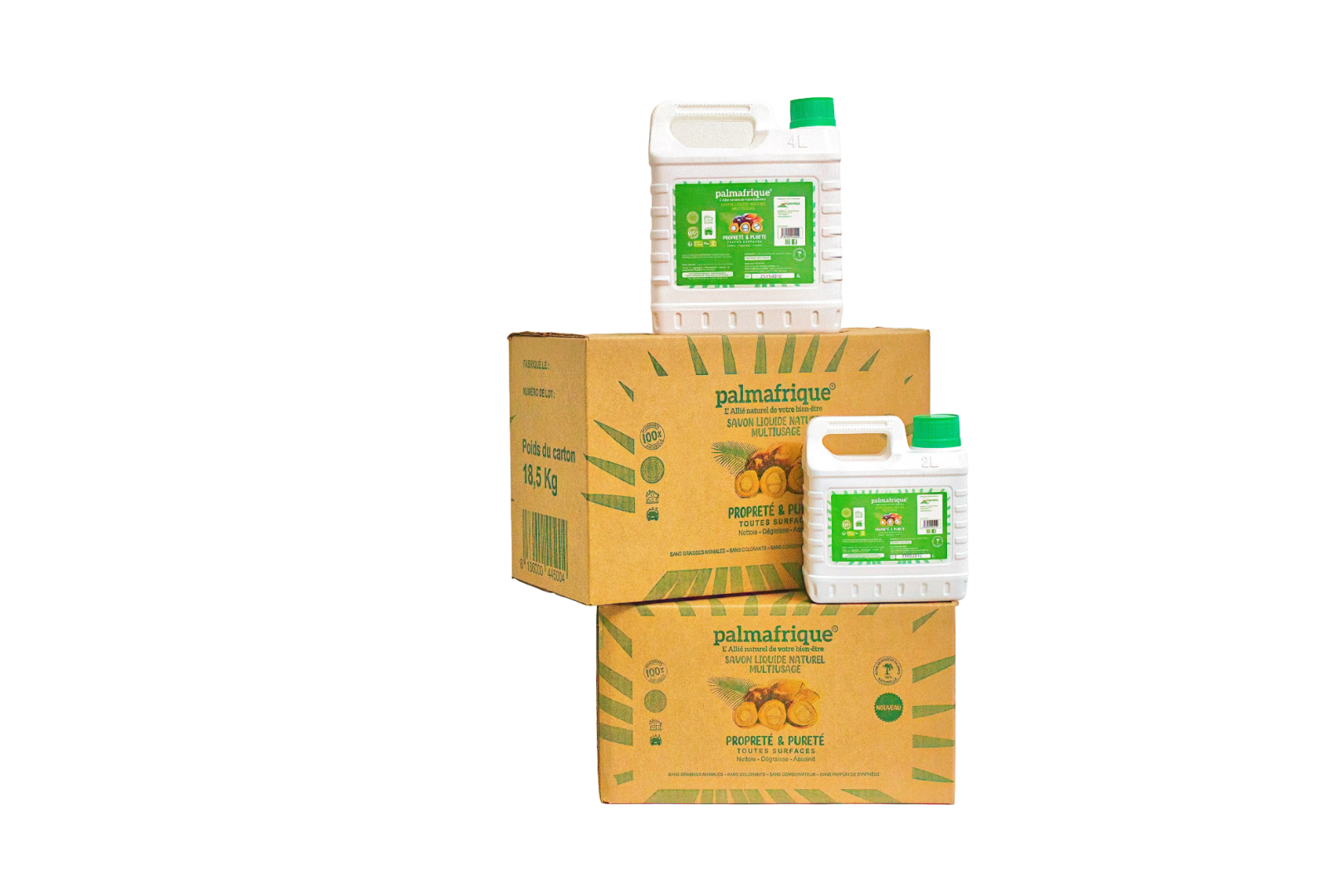 Savon liquide naturel Cartonn de 2L et 4L Savon Liquide Naturel Cartonn De 2l Et 4l